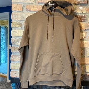 Size small men’s brown Hanes eco-smart hoodie